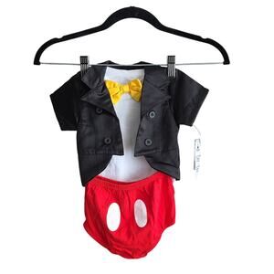 Disney Parks Mickey Mouse Tuxedo Costume Bodysuit Baby Size 12months NWT